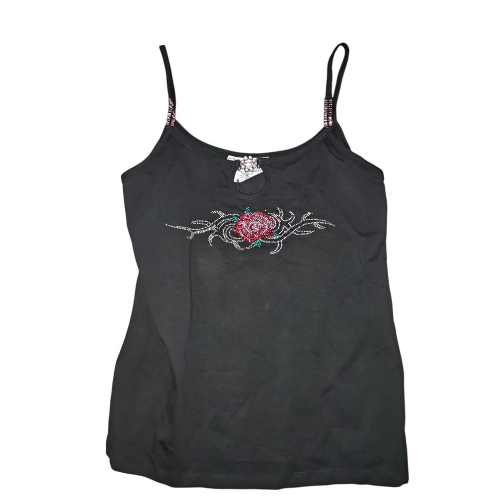 V Twin Motorcycle Apparel Womens Tank Top “BIKER BABY Size X - Large Color Roses
